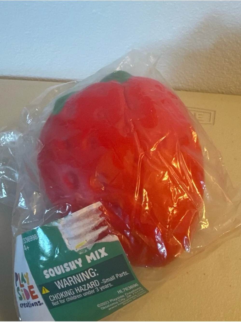 Red Squishy Strawberry Slow Rise Stress Toy -